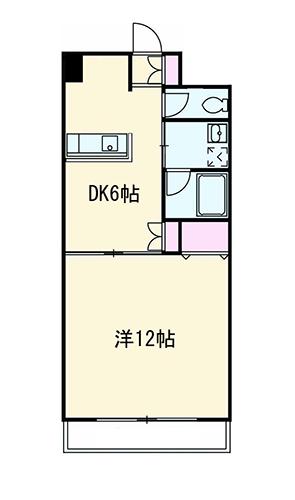 MP X番館(1DK/4階)の間取り写真