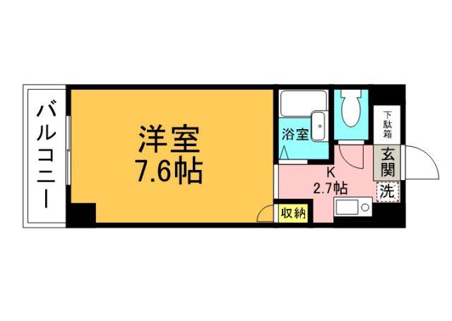 ルート大宮(1K/2階)の間取り写真