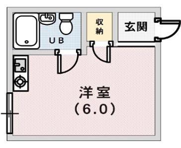 ヴィラ沢ノ町(ワンルーム/1階)の間取り写真