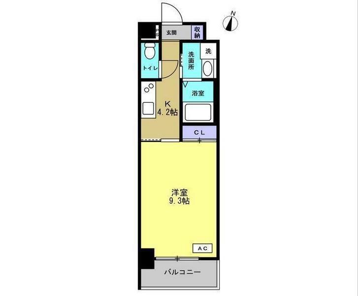 トレステーラ住吉町(1K/2階)の間取り写真