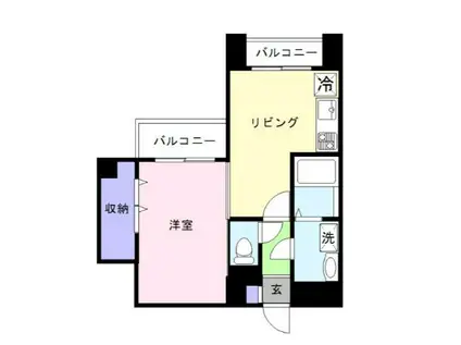 FLEX久留米駅前(1LDK/7階)の間取り写真