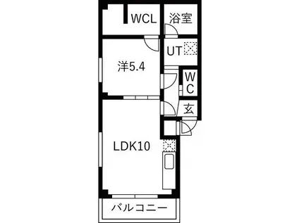 カーサフェリーチェ(1LDK/3階)の間取り写真