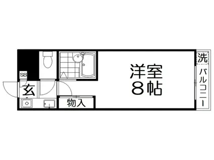 プレアール香里園駅前(1K/4階)の間取り写真
