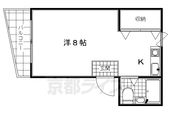 サリタ五条(1K/4階)の間取り写真