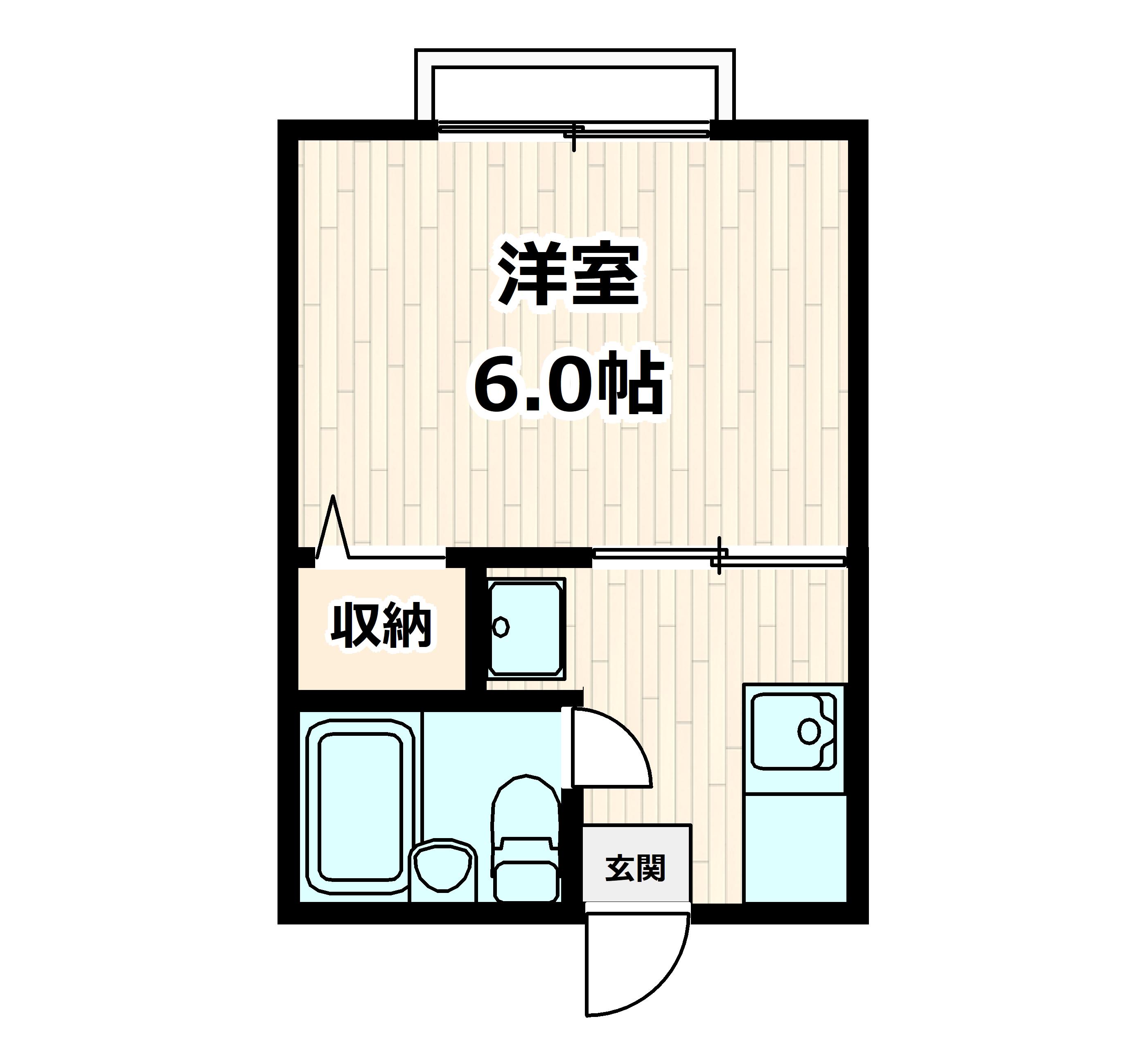 GLANZ(1K/1階)の間取り写真