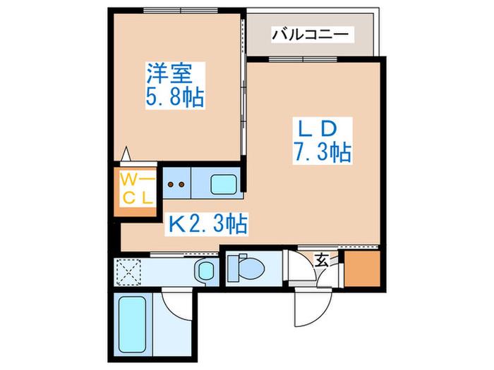 SーRESIDENCE西町(1LDK/4階)の間取り写真