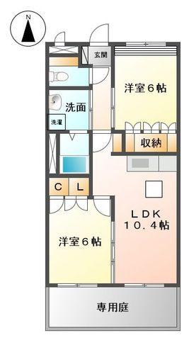 SAINTFIELD(2LDK/1階)の間取り写真