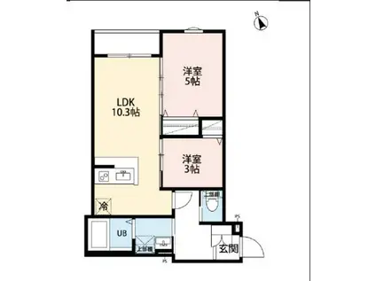 ROBOT HOME 相模原(2LDK/1階)の間取り写真