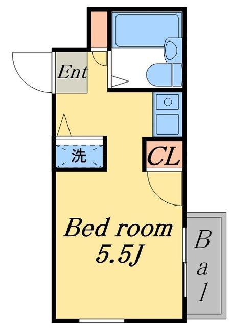 グラン立石(ワンルーム/4階)の間取り写真