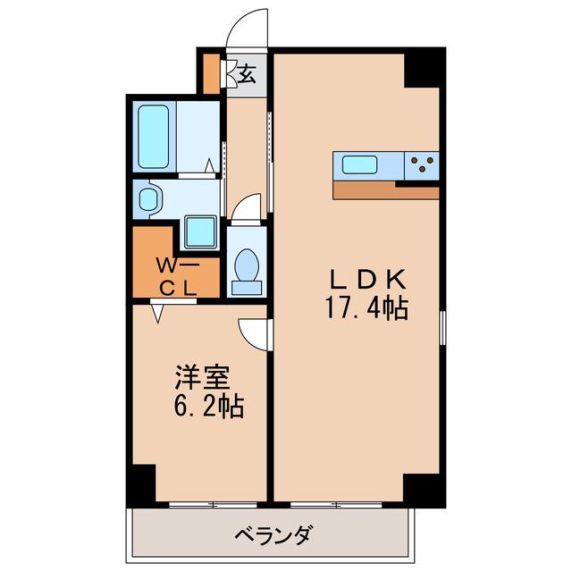 IZUMI TRES(1LDK/3階)の間取り写真