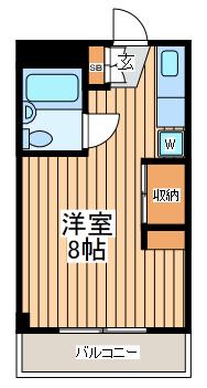 クロノス柿生(ワンルーム/1階)の間取り写真