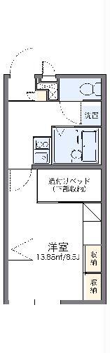 レオパレス第6ひかりハイツ(1K/1階)の間取り写真