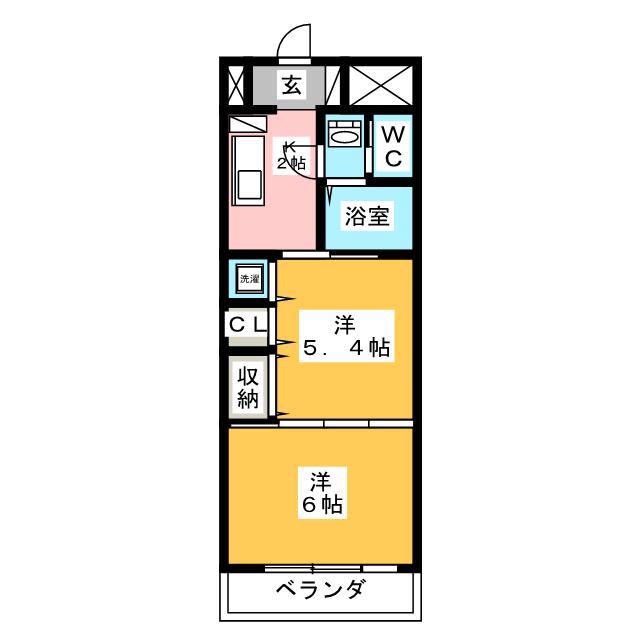 ASOKA・ビル(2K/4階)の間取り写真