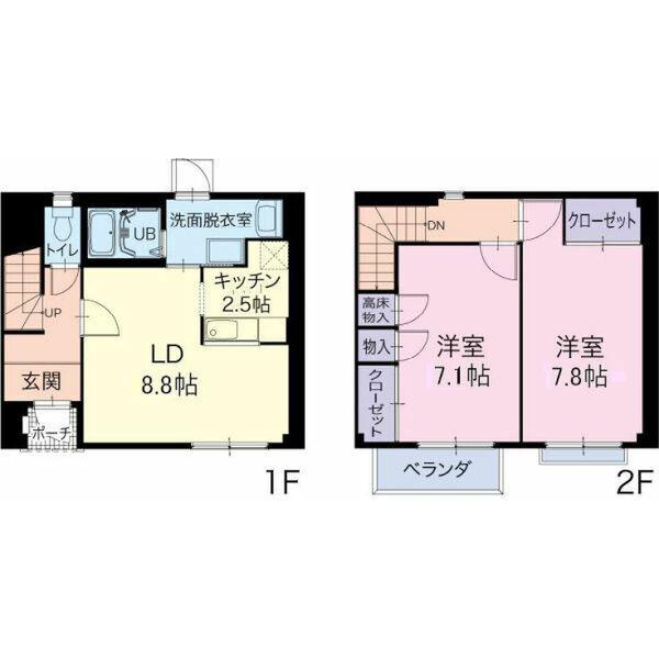 ELYSION(2LDK/1階)の間取り写真