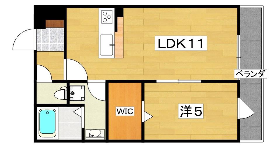 リブリ・ミストラル(1LDK/3階)の間取り写真