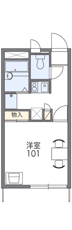 リバーサイド清水(1K/1階)の間取り写真