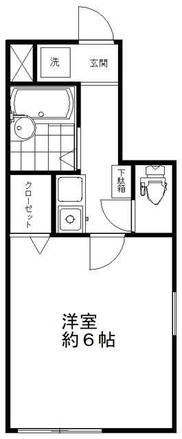 PLAU京成立石(1K/1階)の間取り写真