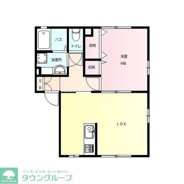 ボヌールE(1LDK/1階)の間取り写真