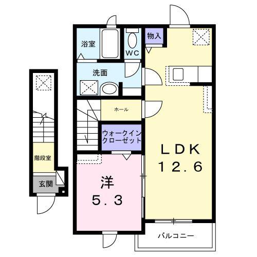 メゾン ヒヨリ(1LDK/2階)の間取り写真