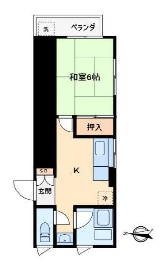 昌大ビル(1K/2階)の間取り写真