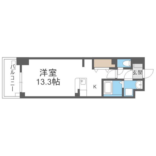 FLレジデンス1(ワンルーム/7階)の間取り写真