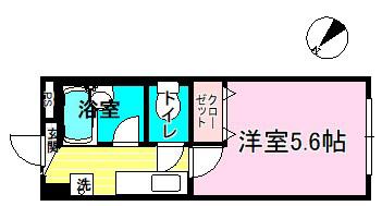 エステートTOKI(1K/2階)の間取り写真