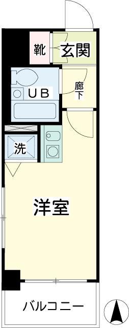 NICアーバンスピリッツ川崎(ワンルーム/11階)の間取り写真