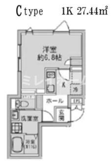 ファブリック蒲田ウエストレジデンス(1K/5階)の間取り写真
