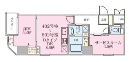 イルプリモキソヤ(1SLDK/4階)の間取り写真