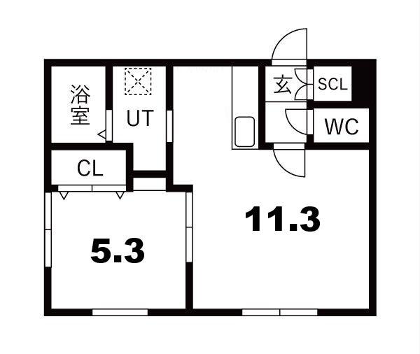 なごみハウス住吉(1LDK/2階)の間取り写真