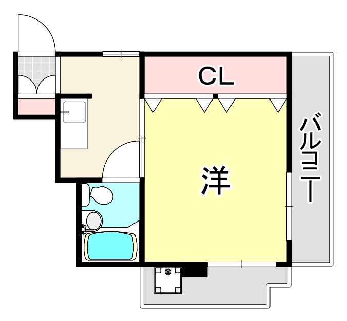 シンプルライフ六甲(1K/5階)の間取り写真