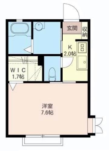 シャーメゾン青戸(1K/2階)の間取り写真