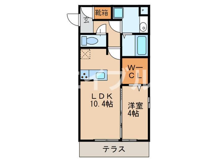 ARIA(1LDK/2階)の間取り写真