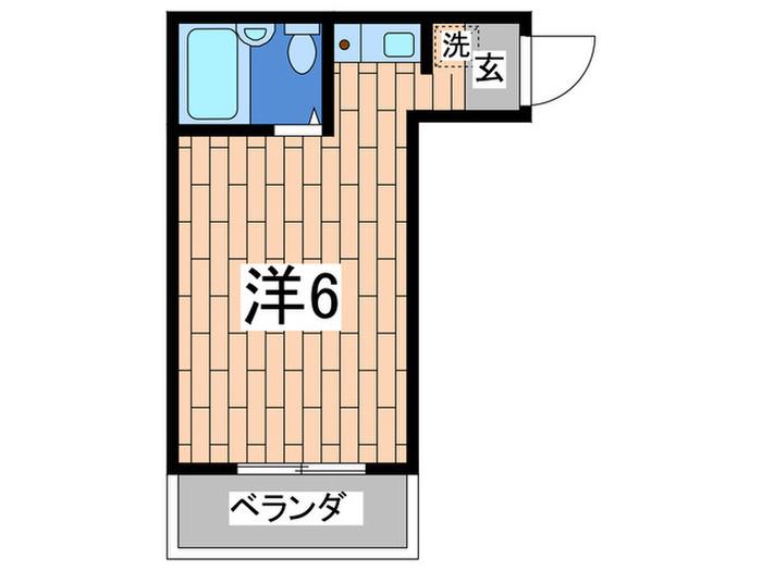 ハイム石田(ワンルーム/2階)の間取り写真