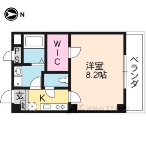 東沂荘(1K/3階)の間取り写真