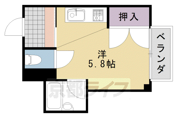 第3レジデンス春田(1K/1階)の間取り写真