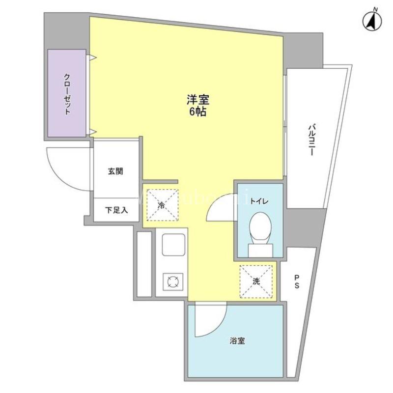 グランブロッシェ(ワンルーム/2階)の間取り写真