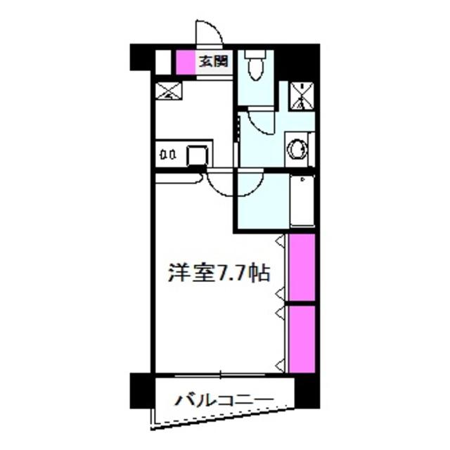 HOMMAGE(1K/7階)の間取り写真