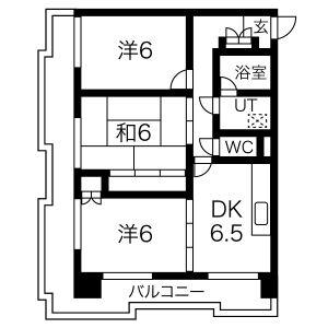 ISM徳川RESIDENCE(3DK/10階)の間取り写真