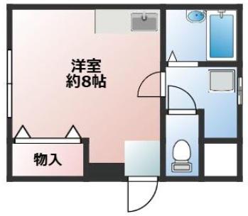 メトレス曽根(ワンルーム/2階)の間取り写真