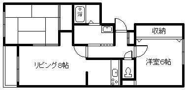 ガーデンハウス(2LDK/3階)の間取り写真