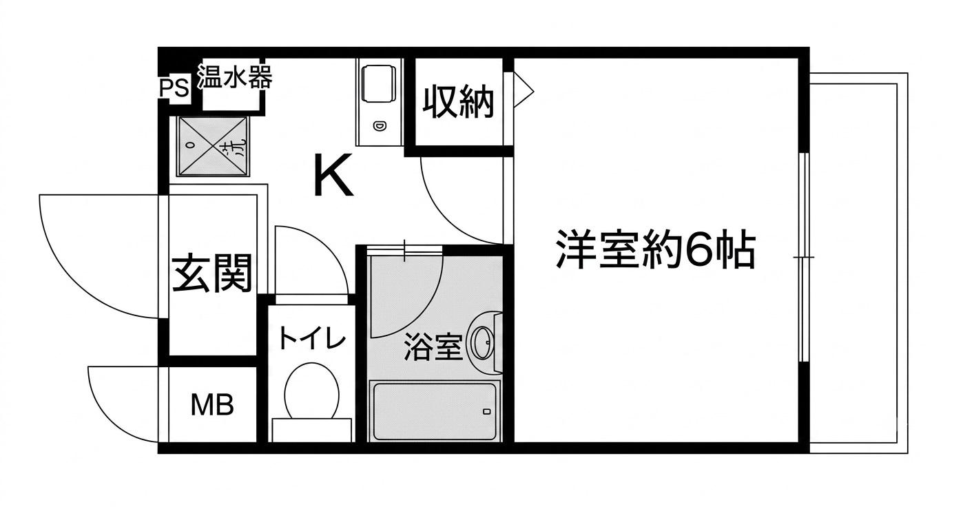 N-CUBEIII(1K/4階)の間取り写真