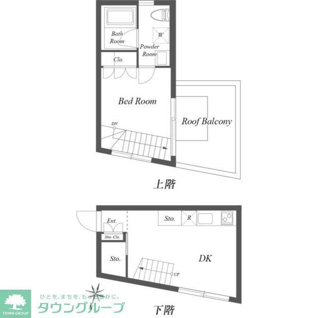 PASEO SANGENJAYA イースト ウエスト(1LDK/4階)の間取り写真