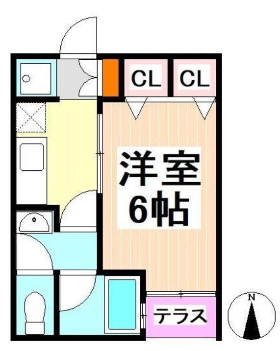 ラ メゾン ブランシュ(1K/2階)の間取り写真