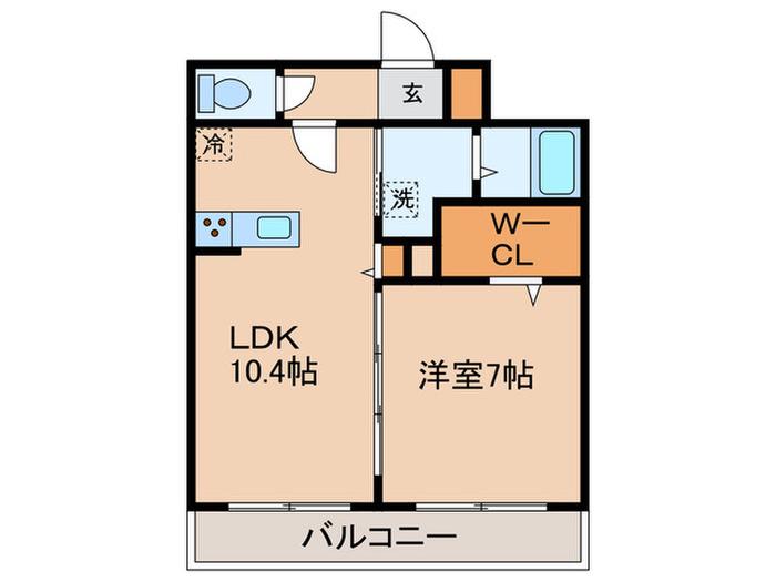 ハイツユングラン(1LDK/1階)の間取り写真