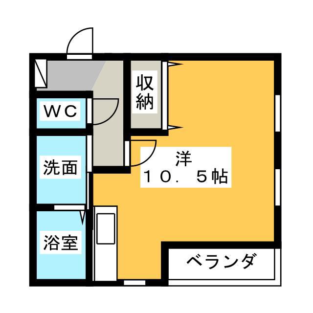 グレイス鴎(ワンルーム/3階)の間取り写真