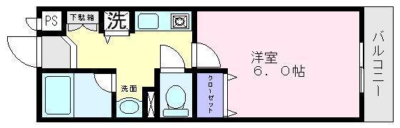 ルミエールマゴジ3(1K/3階)の間取り写真