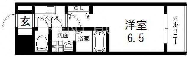 グランエクラ田島(1K/5階)の間取り写真