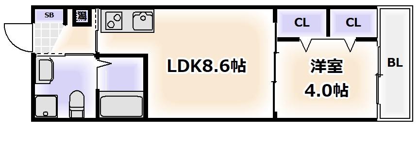 FMAISONFINO(1LDK/2階)の間取り写真