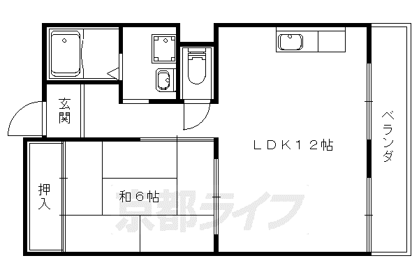 ローズハイツ(1LDK/3階)の間取り写真